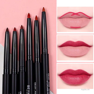 Lip Liner Pencil, Auto‑rotating Lip Liner, Waterproof Long Lasting Non‑fading Lip Makeup, Nude Bean Paste Shade Chì kẻ viền môi, chì kẻ viền môi tự động xoay, son môi chống thấm nước, lâu trôi, không 