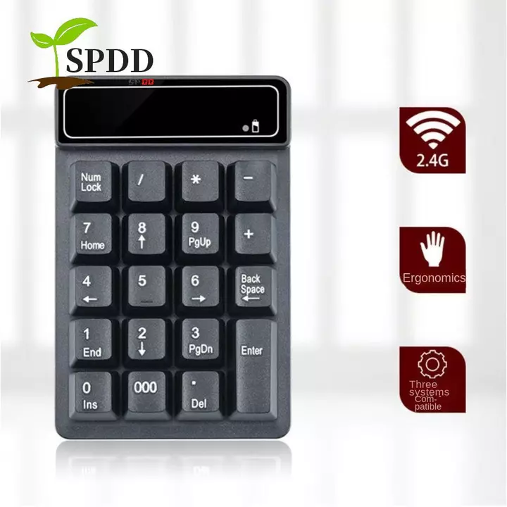 Bàn phím số không dây SPDD 2.4G, Cảm giác cơ học 19 phím Bàn phím nhỏ Bluetooth, Bàn phím số bên ngoài Bàn phím có dây di động Bàn phím số USB Mini chống nước PC