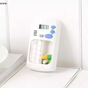 OOO 2 Hộp Thuốc Hộp lưu trữ thuốc hộp điện tử Nhắc nhở thời gian hộp thuốc báo động hẹn giờ thuốc tổ chức hộp thuốc uuu