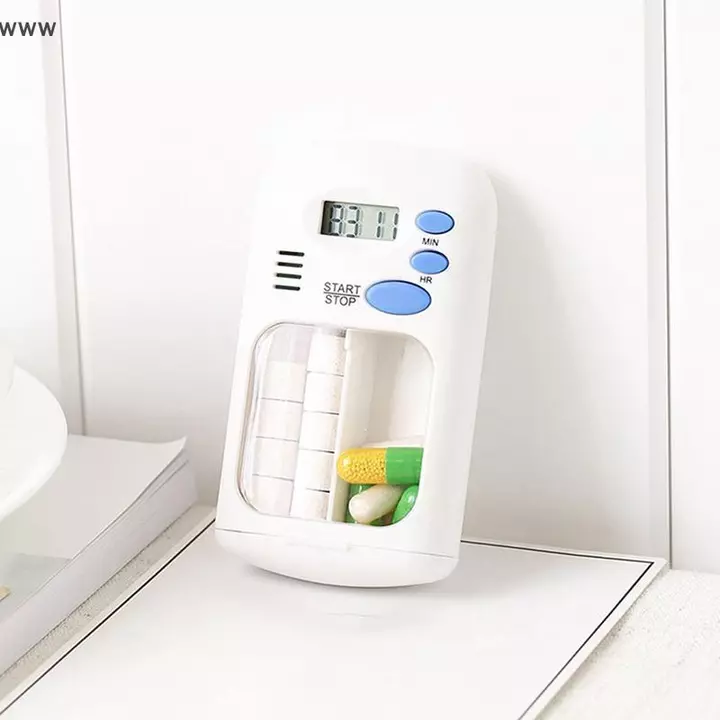 OOO 2 Hộp Thuốc Hộp lưu trữ thuốc hộp điện tử Nhắc nhở thời gian hộp thuốc báo động hẹn giờ thuốc tổ chức hộp thuốc uuu