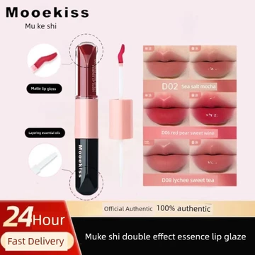 son bóng lì lâu trôi son bóng chính hãng Giải phóng mặt bằng Mooekiss Mooekiss Đôi Đầu Son Bóng Gương Nước Bóng Son Bóng Son Bóng Matte Son Môi Không Dính Li