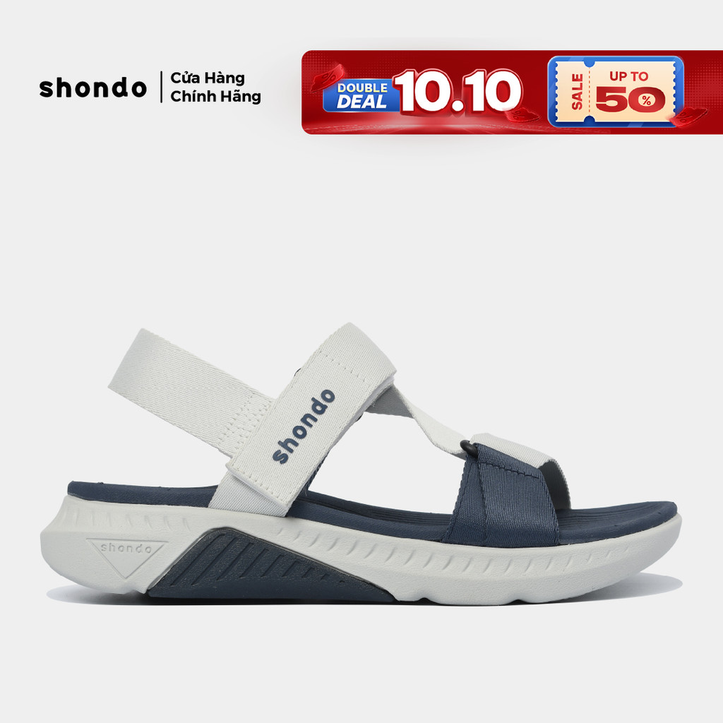 Giày Sandal Nam Nữ Shondo F7R Quai Chéo Thể Thao Đi Học Đi Chơi Xám Rêu Xanh Dương F7R2435 | BigBuy360 - bigbuy360.vn