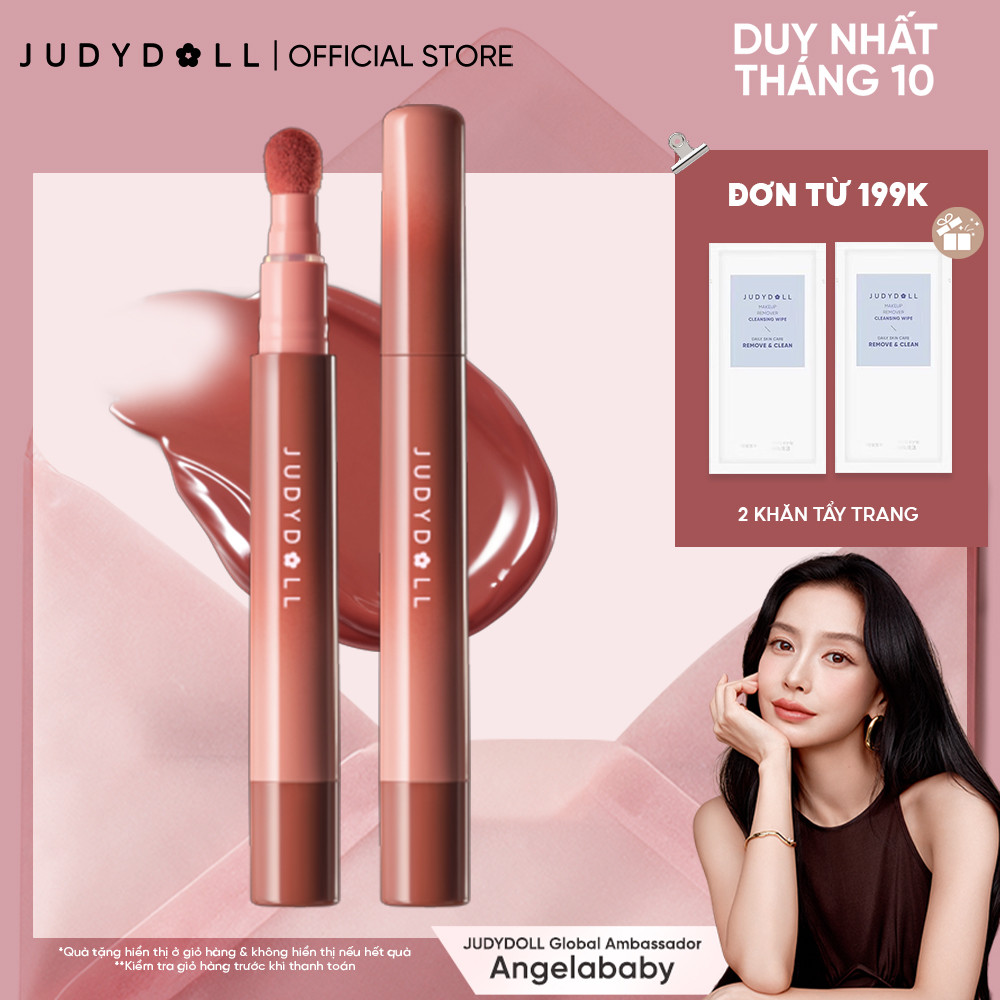 [Mới] Son Đầu Bông JUDYDOLL Satin Lip Cream Son Kem Mịn lì Mờ vân môi Chuẩn màu 2.6ml