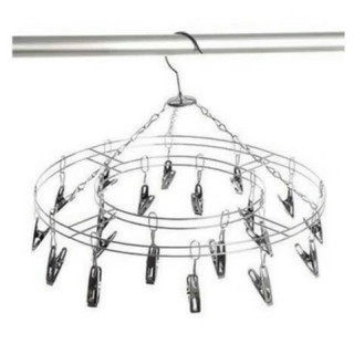 [Móc dù] Móc dù, móc trùm tròn 20 kẹp treo quần áo, tất vớ, đồ lót, chất liệu inox siêu bền, tiện dụng