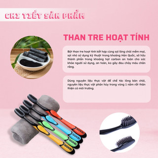 Bàn chải đánh răng than tre hoạt tính lông mềm BOSSI