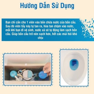 Túi 10 viên tẩy bồn cầu, khử mùi, diệt khuẩn hiệu quả, tiện dụng