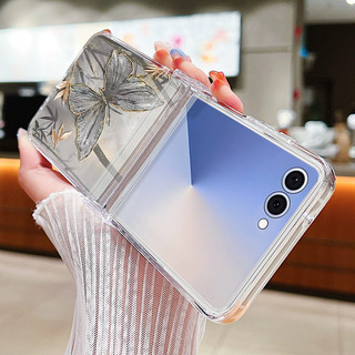 Ốp Lưng Trong Suốt Cho Samsung Galaxy Z Flip 7 Z Flip 7FE Z Flip 6 Z Flip 5 Z Flip 4 Z Flip 3 Full Bản Lề Gấp Vỏ PC Cứng