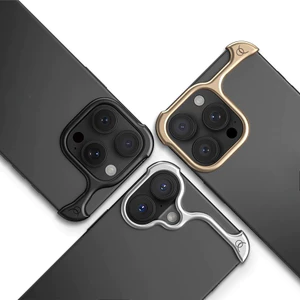 Arc Pulse Hợp Kim Nhôm Ốp Lưng Điện Thoại iPhone 17 Air 16 plus 15 Pro 14 13 Pro Max Không Có Khung Bảo Vệ Khỏa Thân hine