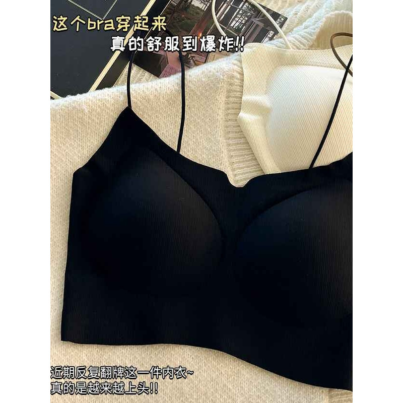 Đẹp Lưng Sling Tích Hợp Áo Quần Lót Mỏng Dây Đeo Vai Liền Mạch Áo Ngực Cố Định Cup Bra