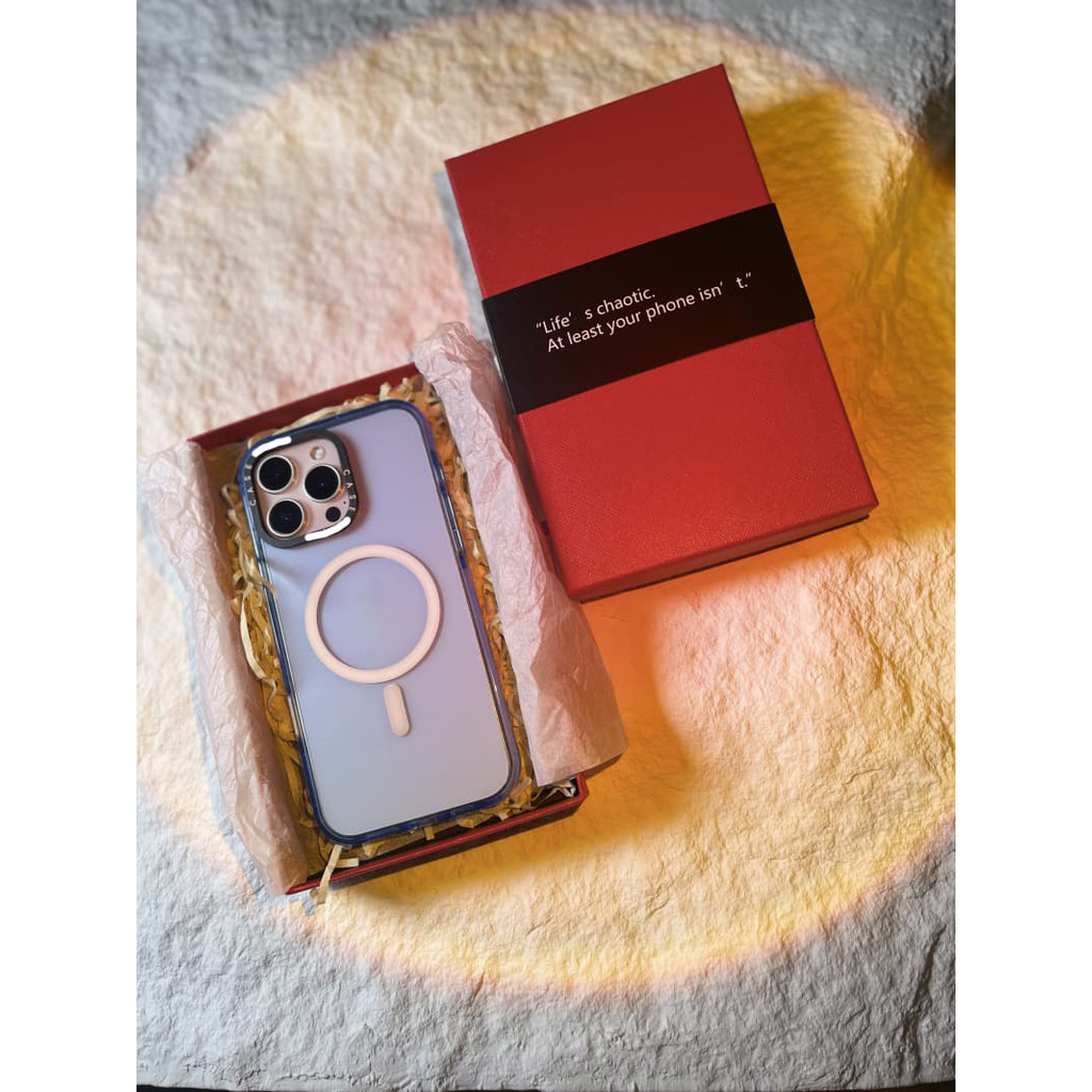 CASECASE X Sierra Blue Clear Hard Từ Hút Tác Động Dành Cho Apple IPhone 12 13 14 15 16 17 Pro Max Plus Air Có Hộp