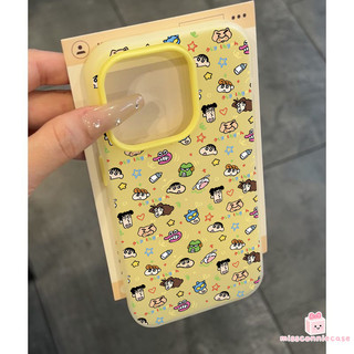 Ốp Lưng Cho IPhone 13 11 14 12 17 15 16 Pro Max Air 7Plus 15 6 7 16 14 6s Plus X XS XR Max Hoạt Hình Thời Trang Dễ Thương Crayon Shin-chan Mới 2 Trong 1 Bìa Mềm