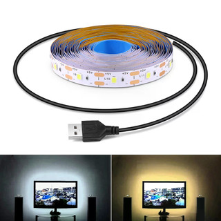 DC 5V USB Dải LED 2835 COB Diode Băng LED Ruy Băng Đèn Gương TV Đèn Nền Chiếu Sáng Trang Trí Phòng Đèn Dây LED Đèn 1M-5M