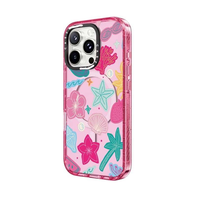CASECASE X Đầy Màu Sắc San Hô Hồng Fizz Màu Sắc Trong Suốt Cứng Hút Từ Tính Tác Động Dành Cho Apple IPhone 12 13 14 15 16 17 Pro Max Air Plus Có Hộp