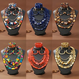 Vòng cổ hạt gỗ Bohemian handmade, cá nhân hóa - Phù hợp làm phụ kiện thời trang cho kỳ nghỉ