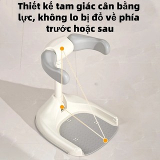 6IN1 Ghế Tắm Đứng Cao Cấp Chống Trượt Cho Bé,Chiều Cao Có Thể điều Chỉnh,Tắm Gội,Thay Bỉm,Tập Đứng Cho Bé