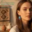 PNPIA- Dân Tộc Vintage Bohemian Đá Thiết Lập Trang Sức Quyến Rũ Không Gây Dị Ứng Nữ Bông Tai Nelaces Cho Phụ Kiện Du Lịch