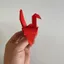 Cần cẩu giấy ảo thuật ZENZON, Cận cảnh ảo ảnh sân khấu Origami Crane Magic, Hiệu suất sân khấu Phụ kiện Gimmick Vải trắng đỏ Đạo cụ cần cẩu Đồ chơi trẻ em