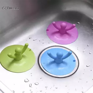 GCDHome Silicone Chống Thấm Nước Bồn Rửa Cắm Đa Năng Nhà Bếp Nhà Vệ Sinh Phòng Tắm Tắm Bồn Tắm Thoát Nước Chặn Dụng Cụ Dễ Thương Bồn Rửa Nước Nóng