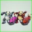 PS1 Pokemon Pancham Pangoro Nhân Vật Hành Động Ice Fire Battle Phiên Bản Với Rock Base Effect Model Toy SP1