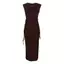 Váy không tay cổ tròn xếp ly mùa hè mở bên hông hẹp xẻ tà tà Slim-Fit S