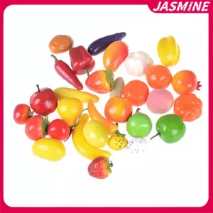 JASMINE 10 Chiếc Mini Mô Phỏng Trái Cây Rau Củ Đồ Chơi Nhà Bếp Kid Giả Vờ Chơi Đồ Chơi JASMINE