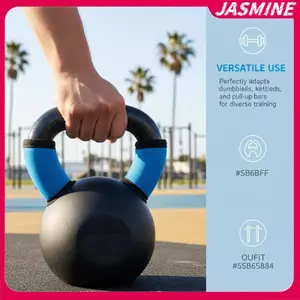 JASMINE Kéo Lên Thanh Tay Cầm Tay Cầm Đệm Mềm Miếng Đệm Cho Quả Tạ Chống Trượt Bọt Dành Cho Phòng Tập Gym Thể Dục Du Lịch Hành Lý Tay Cầm JASMINE