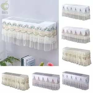 Ống bảo vệ điều hòa không khí ROLY, Vỏ chống bụi điều hòa không khí chống gió, Trang trí nội thất Ren thêu hoa có thể giặt được Túi bảo vệ Textil tại nhà
