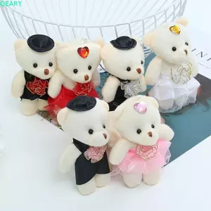 QEARY 12 Cái / túi Bó Hoa Gấu Mini, Búp Bê Sang Trọng Hoạt Hình Gấu Đồ Chơi Bọt Sang Trọng, Đồ Chơi Sang Trọng Nhồi Bông Lông Tơ Động Vật Sang Trọng 11cm Tự Làm Hoạt Hình Bó Hoa Búp Bê Đồ Chơi Trẻ Em / Trẻ Em
