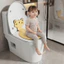 Ghế vệ sinh di động QEARY, Ghế ngồi bô gấp chống nước đa năng, Cốc hút dễ thương mới cố định Ghế vệ sinh có thể điều chỉnh Vòng đệm du lịch