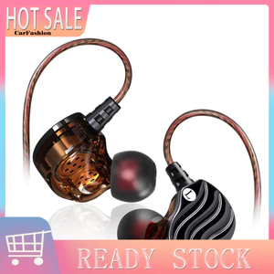 < CarFashion > QKZ KD4 Tai nghe nhét tai có dây HiFi hai đơn vị Tai nghe thể thao chạy bộ