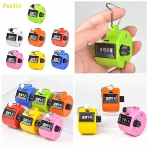 Pealike 4 Chữ Số Số Đếm Clickers Tay Cơ Máy Bấm Cầm Tay Tally Counter để Huấn Luyện Cou Di Động