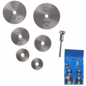 7 Đĩa Cắt Mandrel HSS Rotary Circular Saw des Tool Cutoff Set [Vn]