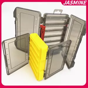 JASMINE Hộp Mồi Hai Mặt Hộp Dụng Cụ Câu Cá Hộp Mồi Cứng Hộp Bảo Quản Phụ Kiện Hộp Câu Cá Hộp JASMINE