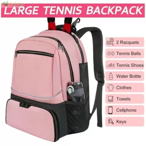 Ba lô tennis YOLOGO, Ba lô Vợt Pickleball mạnh có thể đảo ngược, Dung tích lớn có túi đựng giày Dây kéo Đóng cửa Vợt tennis Túi đựng Thiết bị tập thể dục