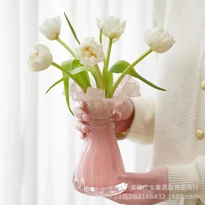 Fenton Handmade Váy Bình Trang Trí Hiện Đại Ánh Sáng Sang Trọng Phòng Khách Bàn Cà Phê Góc Bàn Trang Trí Mềm Hoa Ware WPZX