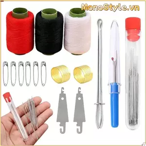 Dụng cụ sửa chữa tay chỉ kim MONOSTYLE, May dễ dàng với Bộ dụng cụ may kim trên cùng, Kim may Quilt đa năng bền bỉ Đồ may trang phục DIY