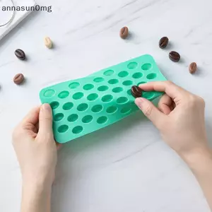 AA 55 Khoang Mini Cà Phê Đậu Silicon Khuôn Socola Cho Đường Kẹo Nhà Nướng Bánh Ngọt Dụng Cụ Nhà Bếp VN