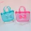 HFSHY Túi đựng nơ màu trơn cầm tay Ví đựng tiền xu chống nước Mini có móc khóa có thể tháo rời cho bé gái Mua sắm hàng ngày VN