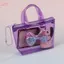 HFSHY Túi đựng nơ màu trơn cầm tay Ví đựng tiền xu chống nước Mini có móc khóa có thể tháo rời cho bé gái Mua sắm hàng ngày VN