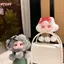 HFSHY Vinyl Mặt Mây Dễ Thương Sang Trọng Búp Bê Móc Khóa Mặt Dây Chuyền Thời Trang Bapa Trang Trí Cho Thiếu Niên Bé Gái Bé Trai Tốt Nghiệp Quà Tặng Nhỏ VN