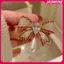 JASMINE Tính Khí Kim Cương Giả Nơ Thổ Cẩm Dành Cho Nữ Cô Gái Thời Trang Tinh Tế Corsage Thanh Lịch Phù Hợp Với Chân Quần Áo Phụ Kiện Quà Tặng JASMINE