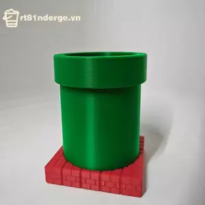 GE 3D In Mẫu Piranha Nước Trồng Bút Chì Nước Lưu Trữ Vật Trang Trí Hoạt Hình Lưới Đỏ Mẫu VN