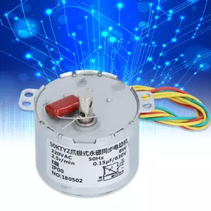 halluya.vn-sip-my Động cơ giảm tốc Phụ tùng máy điện đồng bộ tốc độ thấp có tụ điện AC220V 6W 2,5r/phút