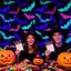 DONOVANQQ Rèm In Halloween, Rèm Thiếc Huỳnh Quang Lấp Lánh 1x2M, Bền Ngộ nghĩnh Tự Dính Sáng Tạo Nền Đáng Sợ Đồ Dùng Tiệc Tua Rua Tường
