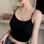 Phong Cách Cam Sling Nữ Big U Lưng Đẹp Cô Gái Nóng Chống chói Có Miếng Lót Ngực Một Mảnh Bên Ngoài Mặc Dây Lưng Áo Vest Bên Trong QCHE