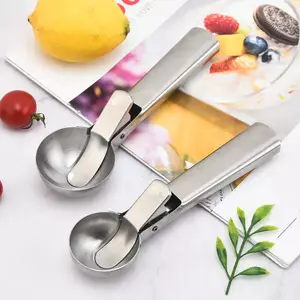 Muỗng Kem Thép Không Gỉ Máy Đào Kem Trái Cây Chống Dính Máy Làm Quả Bóng Dưa Hấu Dụng Cụ Thìa Kem
