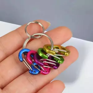 5 Cái / bộ Có Móc Khóa Chai Nước Treo Thiết Bị Cắm Trại Loại D Lò Xo Bule Bapa Bule Móc Chụp Carabiner Ngoài Trời [Mina]