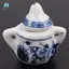 1 / 12th Đồ Ăn Trung Quốc Bộ Trà Gốm Sứ Nhà Búp Bê Thu Nhỏ Hoa Xanh