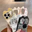 Ốp lưng dâu caro mèo đen cho iPhone17promax 16/15plus độc lạ 14/13/12