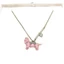 2025 Zhao Lusi Pink Puppy Item Nữ Tinh Tế Phù Hợp Với Nơ Mặt Dây Chuyền 7.6 COUA